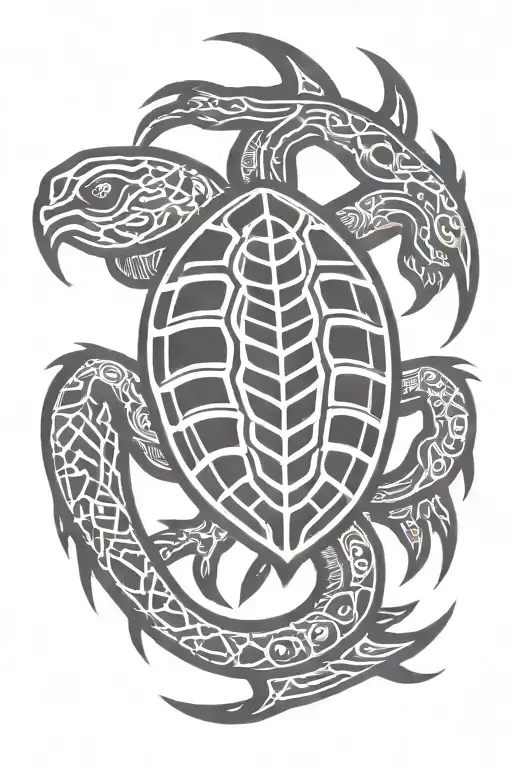 scorpion turtle tribal design tattoo design idea