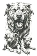 Cerberus tattoo design idea