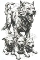 Cerberus tattoo design idea