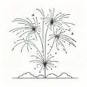 fireworks exploding in the night tattoo design idea