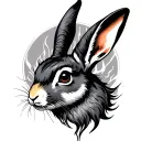 capricorn fire rabbit tattoo design idea