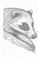badger mole tattoo design idea