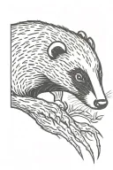 badger mole tattoo design idea