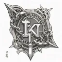 Kurapika's judgement chain point tattoo design idea