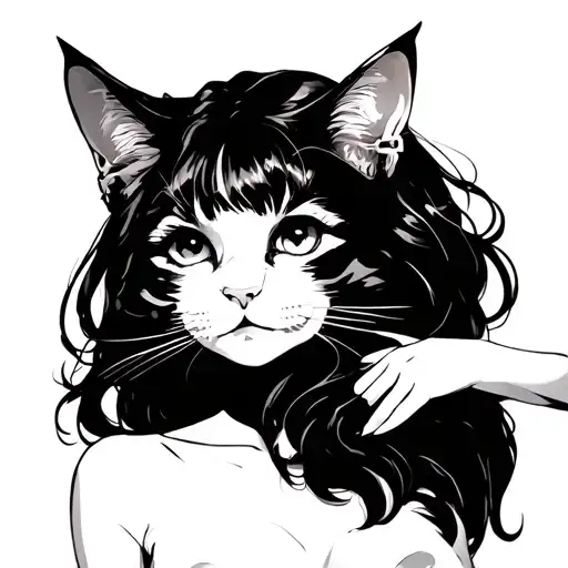 big pussy women touching herself tattoo design idea