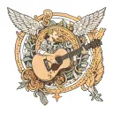 "The Song of Universal Sound" by Tyler Childers is a reflective and spiritual track that explores themes of interconnect tattoo design idea