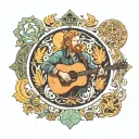 "The Song of Universal Sound" by Tyler Childers is a reflective and spiritual track that explores themes of interconnect tattoo design idea
