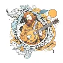 "The Song of Universal Sound" by Tyler Childers is a reflective and spiritual track that explores themes of interconnect tattoo design idea