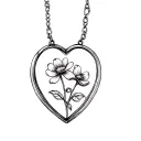 heart shaped locket with flower in it tattoo design idea