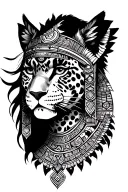 jaguar princess Aztec warrior tattoo design idea