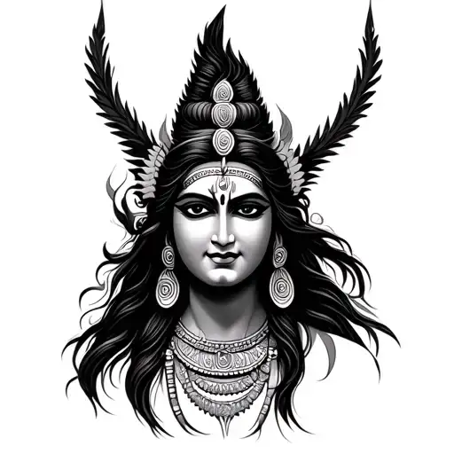 Shiva kali tattoo design idea