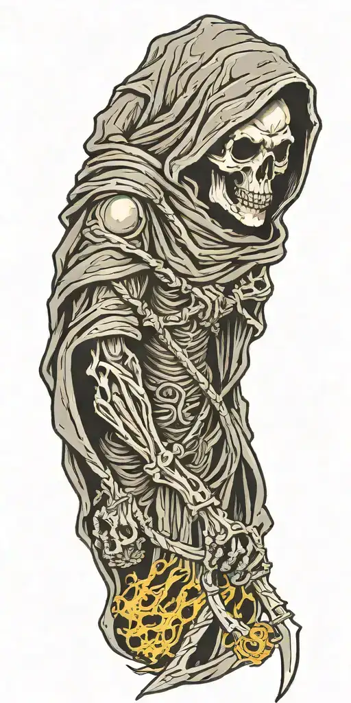 grim reaper tattoo design idea
