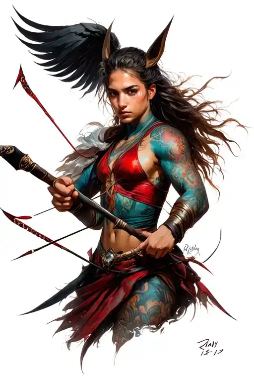 Sagittarius archer ruby 12 17 2015 incorporated tattoo design idea