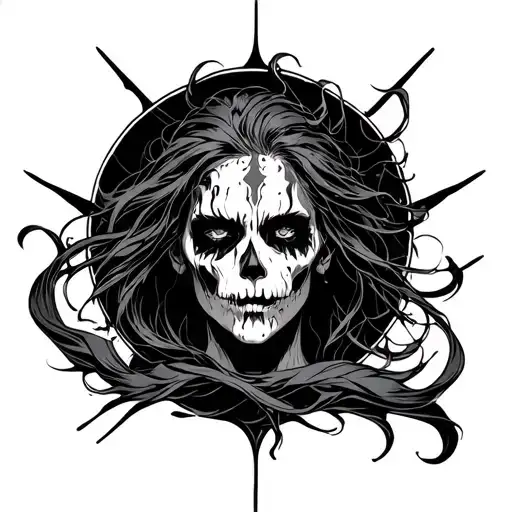 represents pain and trauma tattoo design idea