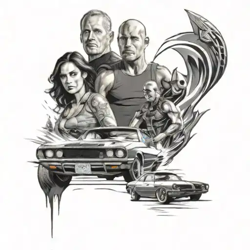 fast and furious saga  tattoo design idea