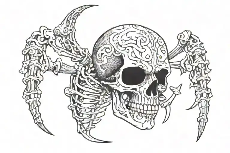 skeleton, October, pirate tattoo design idea