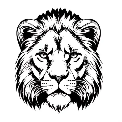 leon con corona tattoo design idea