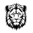 leon con corona tattoo design idea