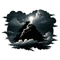 lighting and clouds surrounding tattoo design idea