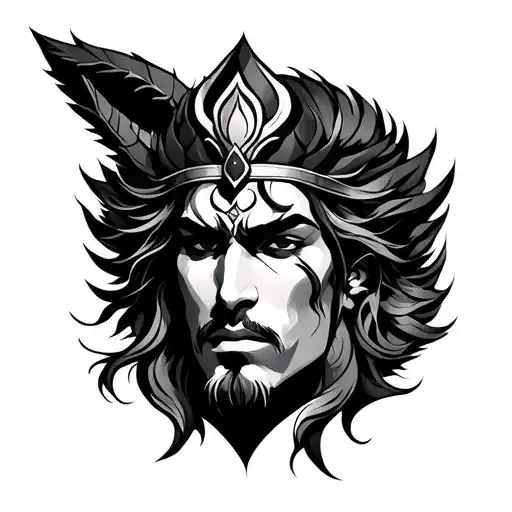 Karna tattoo design idea