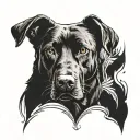 2 Black Labs tattoo design idea