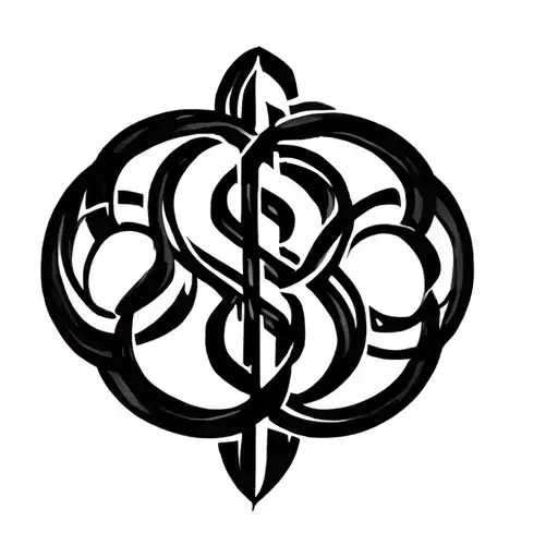 Generates an image emulating the Olympic rings that inside have: in the first the symbol of the dollar, in the tattoo design idea