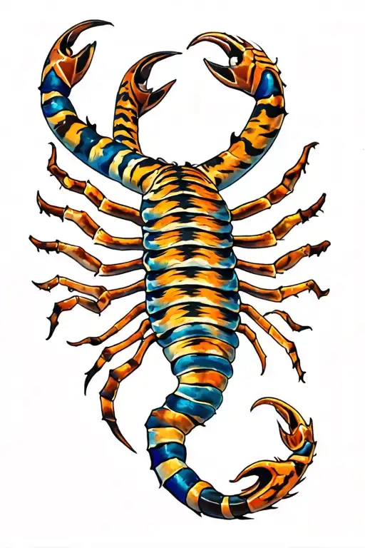 scorpion,tiger,viking,boats tattoo design idea