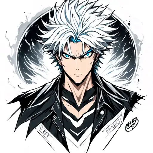 anime bleach grimmjow number tattoo design idea
