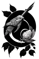 job 38 bible tattoo design idea