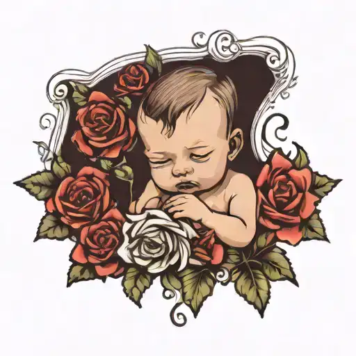 baby loss tattoo design idea
