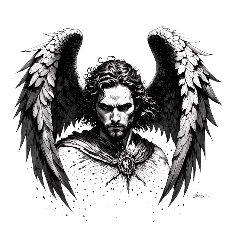 archangel uriel tattoo design idea