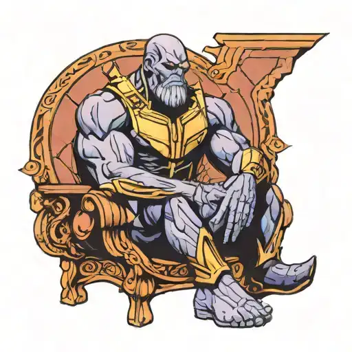 Thanos sitting tattoo design idea