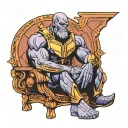 Thanos sitting tattoo design idea