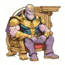 Thanos sitting tattoo design idea