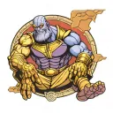 Thanos sitting tattoo design idea