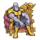 Thanos sitting tattoo design idea