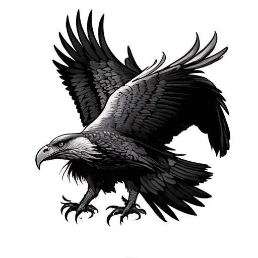 Cuervo in breast flight tattoo design idea