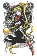 Sailor Moon tattoo design idea