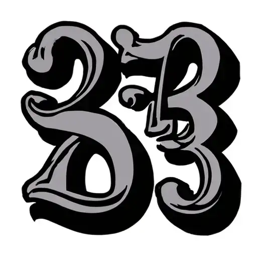 "25-03" Class Number, delicate, minimalist calligraphy tattoo design idea