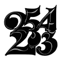 "25-03" Class Number, delicate, minimalist calligraphy tattoo design idea
