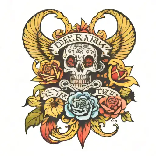 DRK FAMILY OVER EVERYTHING tattoo design idea