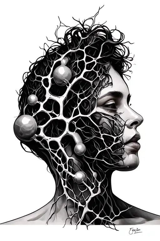 kintsugi dos dopamine chemical structure tattoo design idea