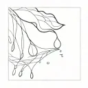 tear drop falling from one tattoo design idea
