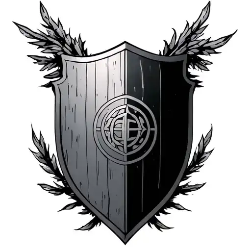 Greek shield tattoo design idea