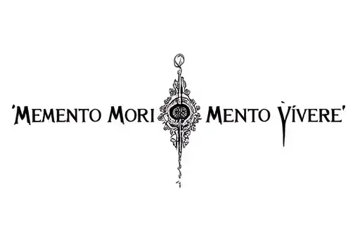 "Memento Mori Memento Vivere" tattoo design idea