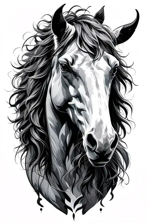 centaur posing tattoo design idea