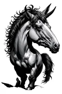 centaur posing tattoo design idea