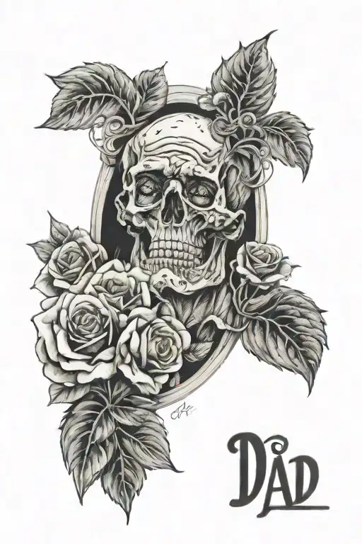 rip dad tattoo design idea
