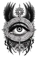 libra  eye biblical accurate angel tattoo design idea