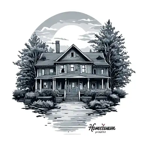 hometown tattoo design idea